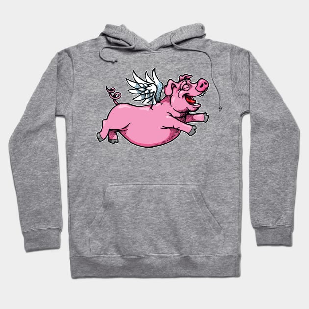 When Pigs Fly Hoodie by Laughin' Bones